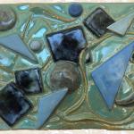 Abstract, ceramic tile, by Carolyn Judson