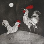 Victoria and Albert, monoprint, by Judith Long