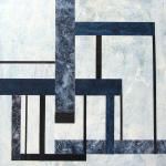 Frame Work, mixed media collage, by Ann Slocum