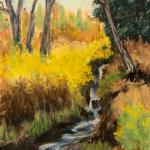 Trickling Stream, soft pastel, by Barbara Snapp